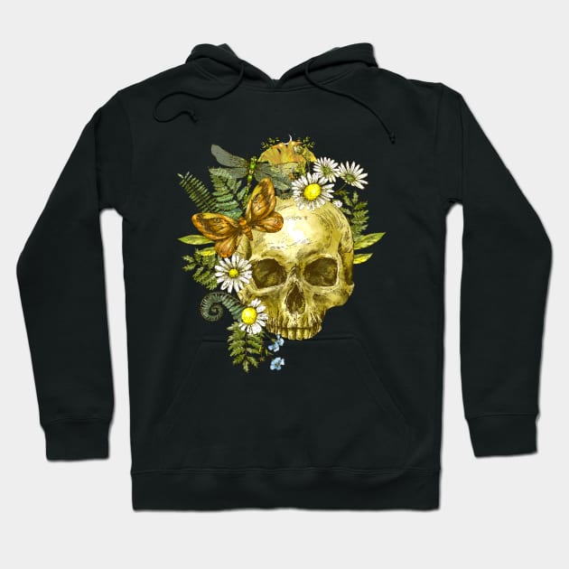 skull with flowers/butterfly Hoodie by Love My..